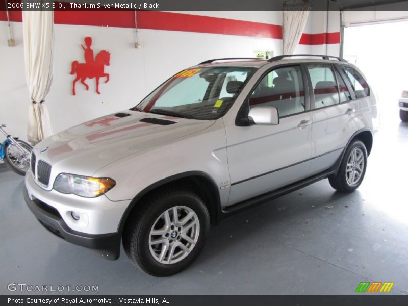 Titanium Silver Metallic / Black 2006 BMW X5 3.0i