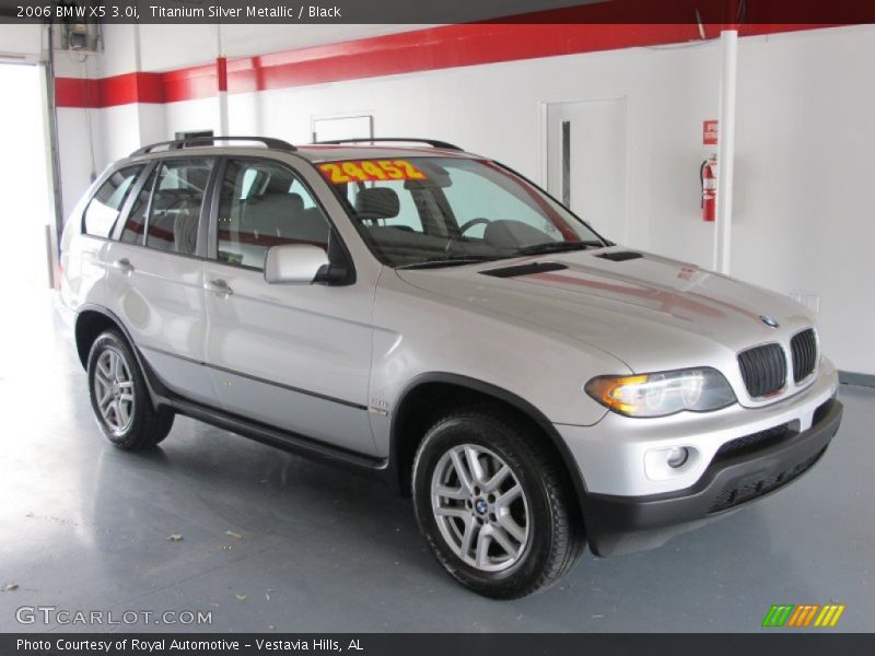 Titanium Silver Metallic / Black 2006 BMW X5 3.0i