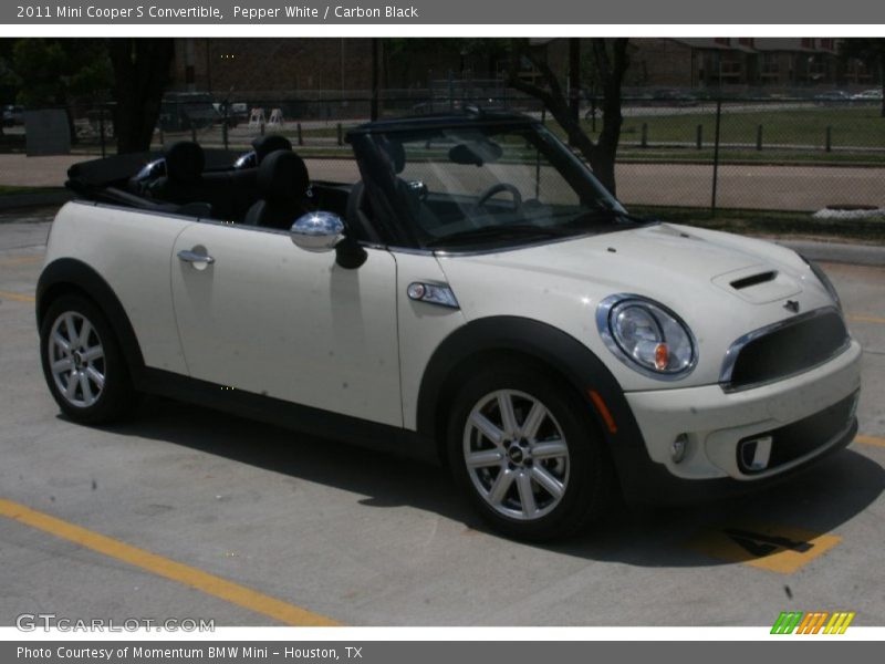 Pepper White / Carbon Black 2011 Mini Cooper S Convertible