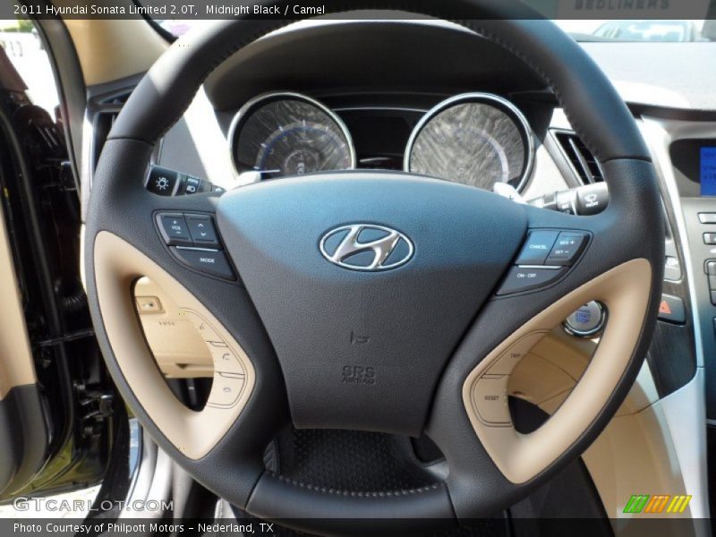 Midnight Black / Camel 2011 Hyundai Sonata Limited 2.0T