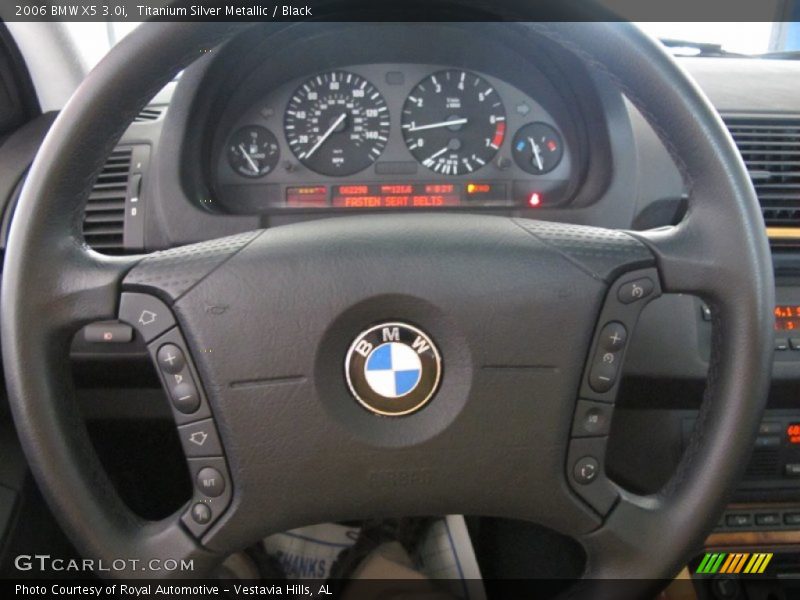 Titanium Silver Metallic / Black 2006 BMW X5 3.0i