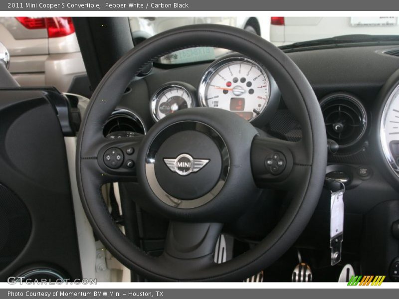 Pepper White / Carbon Black 2011 Mini Cooper S Convertible