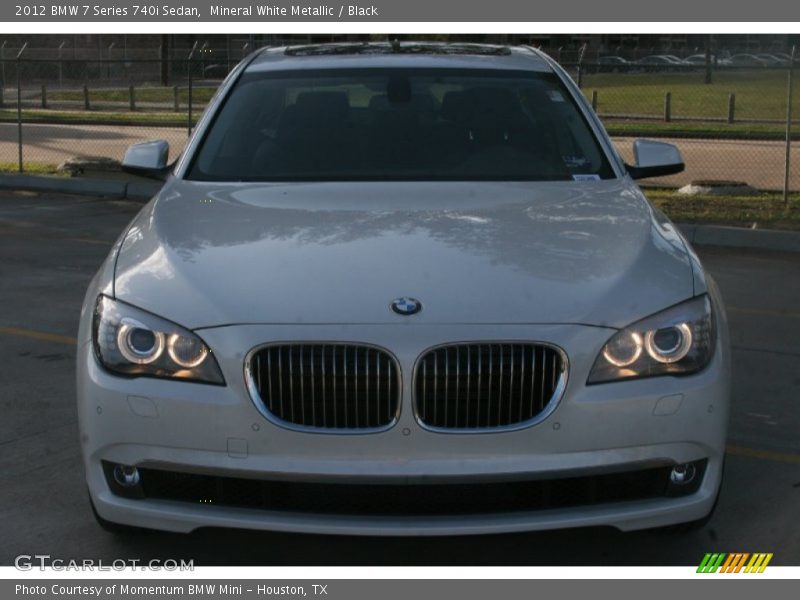 Mineral White Metallic / Black 2012 BMW 7 Series 740i Sedan