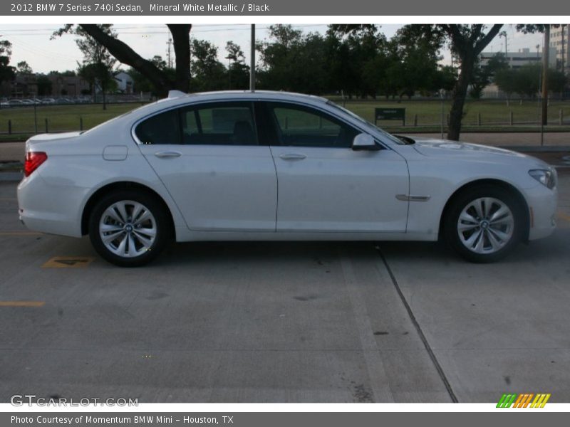 Mineral White Metallic / Black 2012 BMW 7 Series 740i Sedan