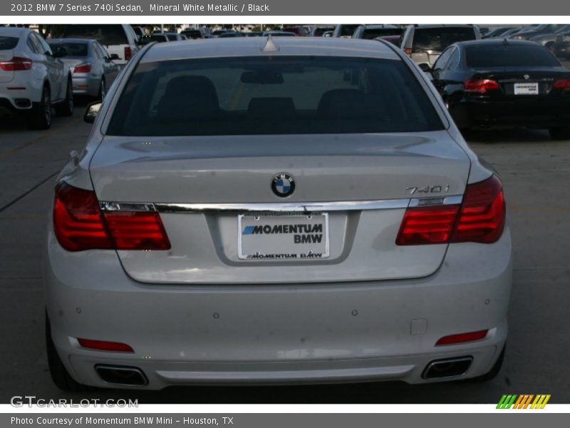 Mineral White Metallic / Black 2012 BMW 7 Series 740i Sedan