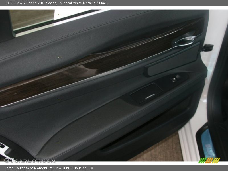 Mineral White Metallic / Black 2012 BMW 7 Series 740i Sedan
