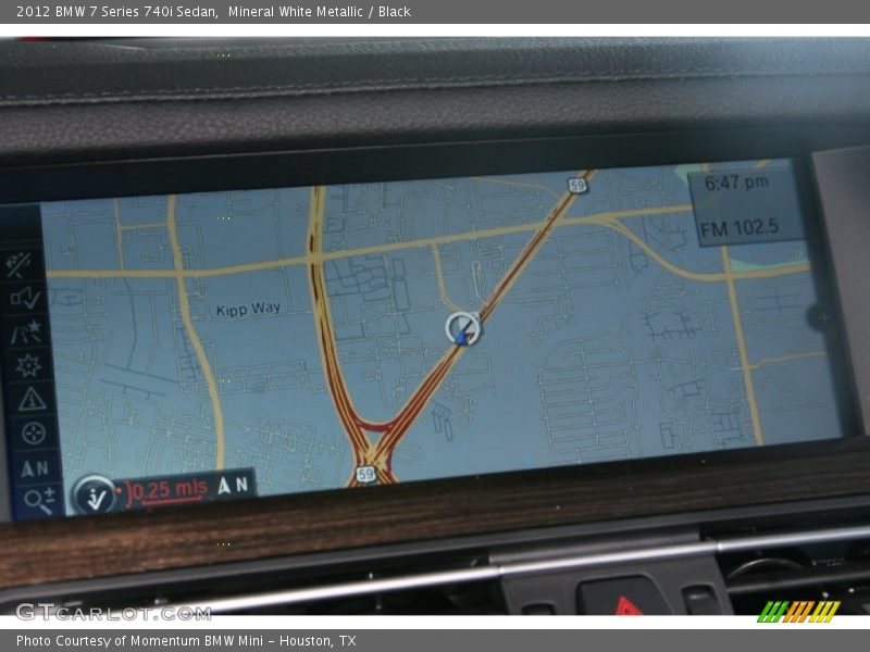 Mineral White Metallic / Black 2012 BMW 7 Series 740i Sedan