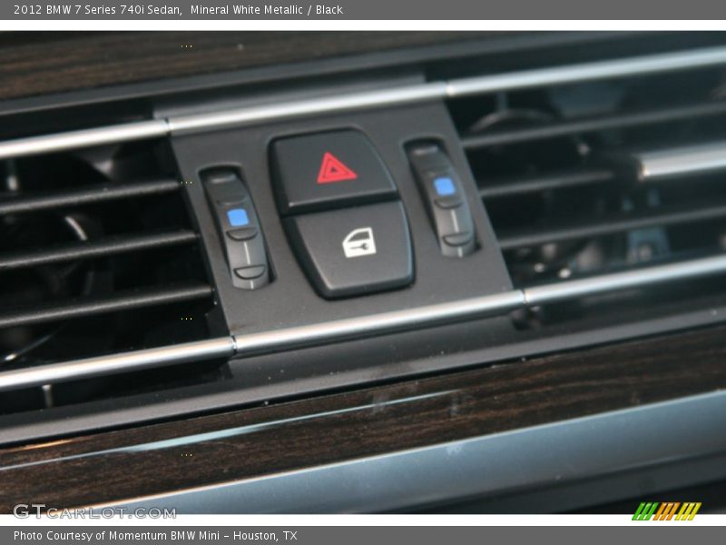 Mineral White Metallic / Black 2012 BMW 7 Series 740i Sedan