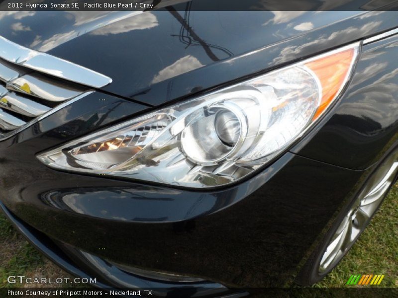 Pacific Blue Pearl / Gray 2012 Hyundai Sonata SE