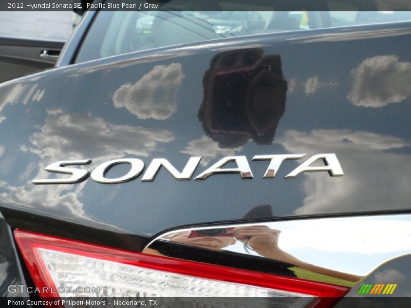 Pacific Blue Pearl / Gray 2012 Hyundai Sonata SE