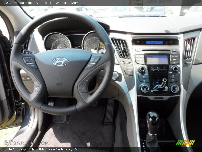 Pacific Blue Pearl / Gray 2012 Hyundai Sonata SE