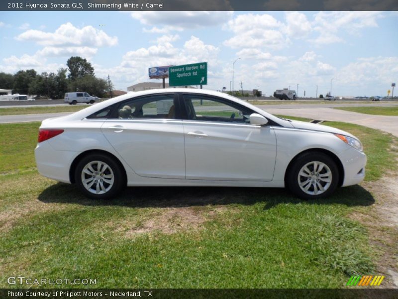 Shimmering White / Camel 2012 Hyundai Sonata GLS