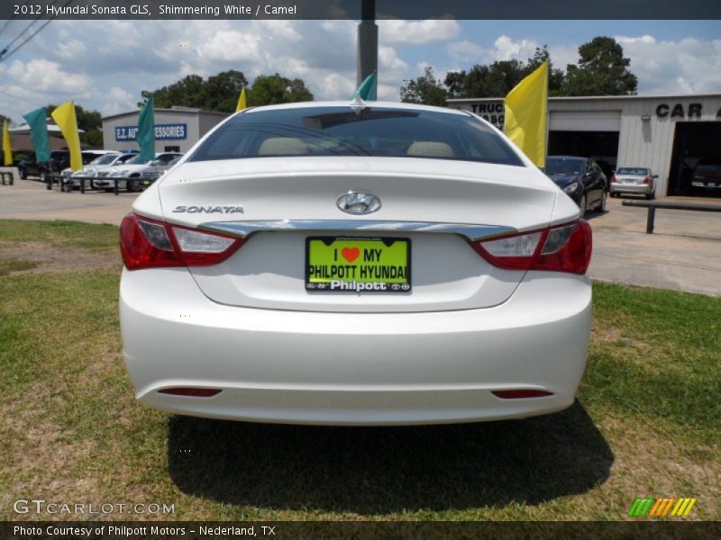 Shimmering White / Camel 2012 Hyundai Sonata GLS