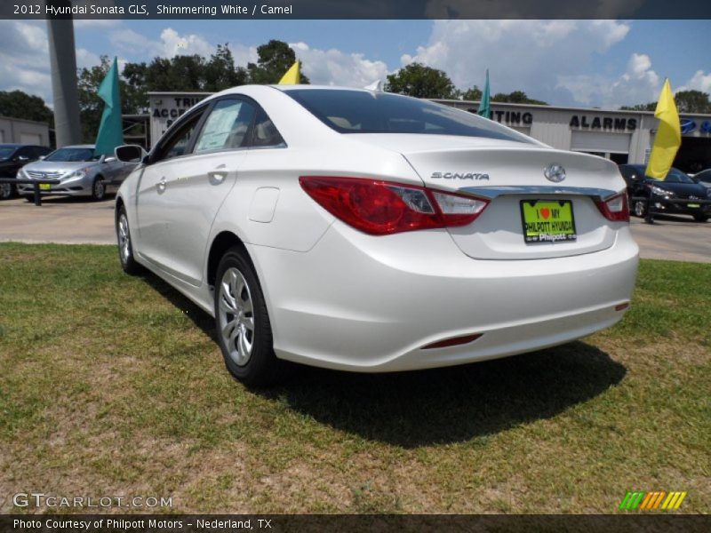 Shimmering White / Camel 2012 Hyundai Sonata GLS