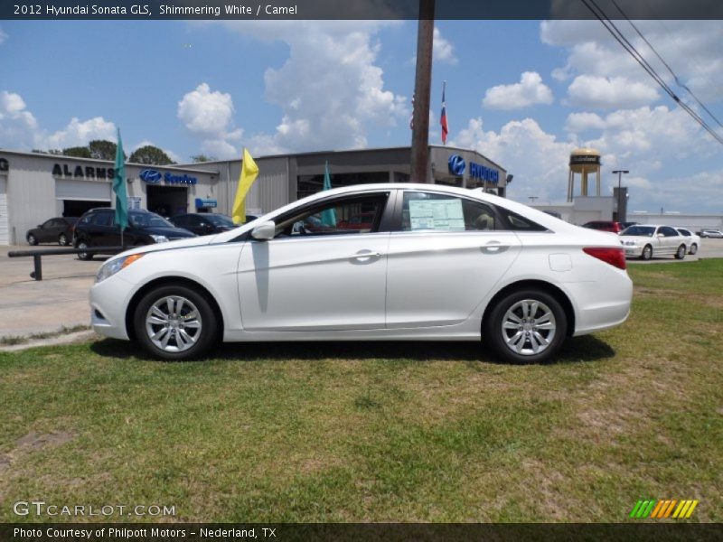 Shimmering White / Camel 2012 Hyundai Sonata GLS