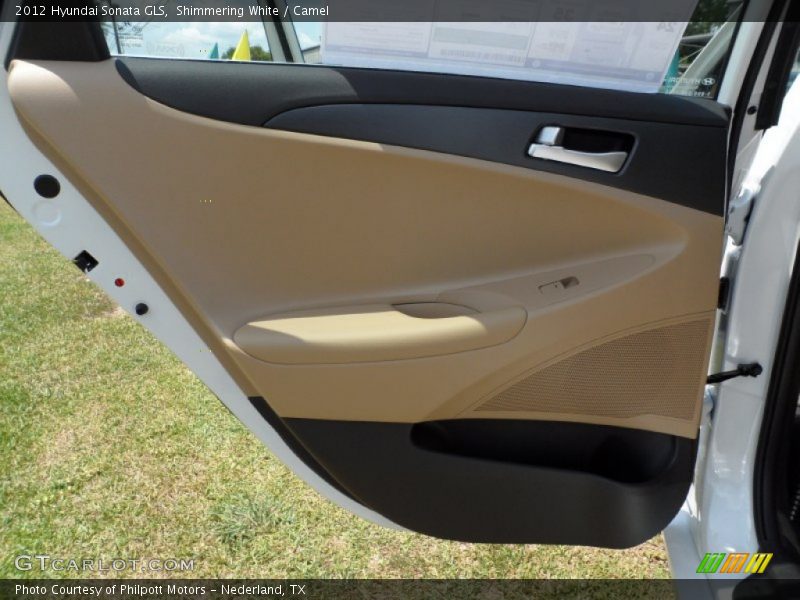 Shimmering White / Camel 2012 Hyundai Sonata GLS