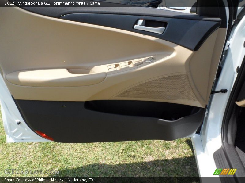 Shimmering White / Camel 2012 Hyundai Sonata GLS