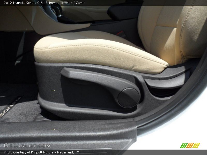 Shimmering White / Camel 2012 Hyundai Sonata GLS