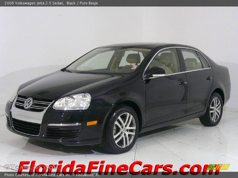 Black / Pure Beige 2006 Volkswagen Jetta 2.5 Sedan