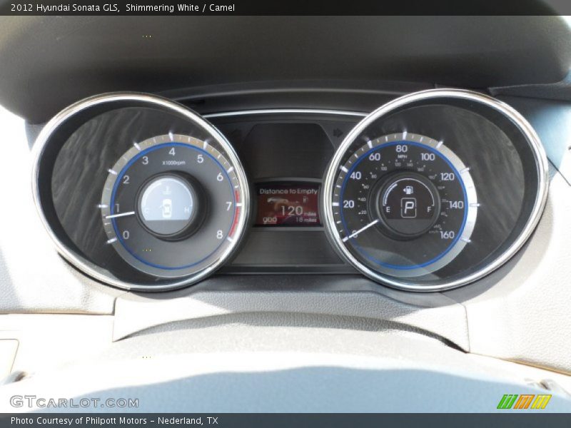 Shimmering White / Camel 2012 Hyundai Sonata GLS