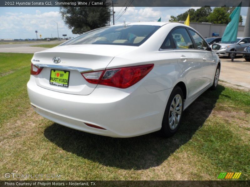 Shimmering White / Camel 2012 Hyundai Sonata GLS