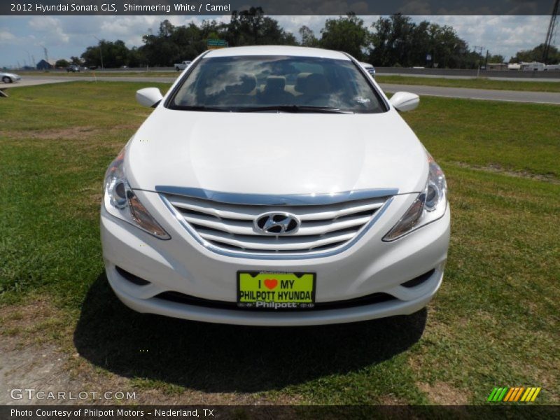 Shimmering White / Camel 2012 Hyundai Sonata GLS