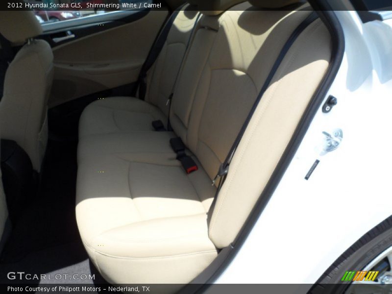 Shimmering White / Camel 2012 Hyundai Sonata GLS