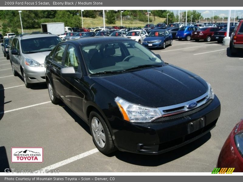 Ebony Black / Medium Stone 2009 Ford Focus S Sedan
