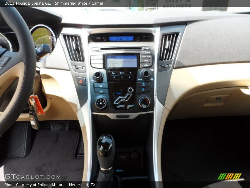 Shimmering White / Camel 2012 Hyundai Sonata GLS
