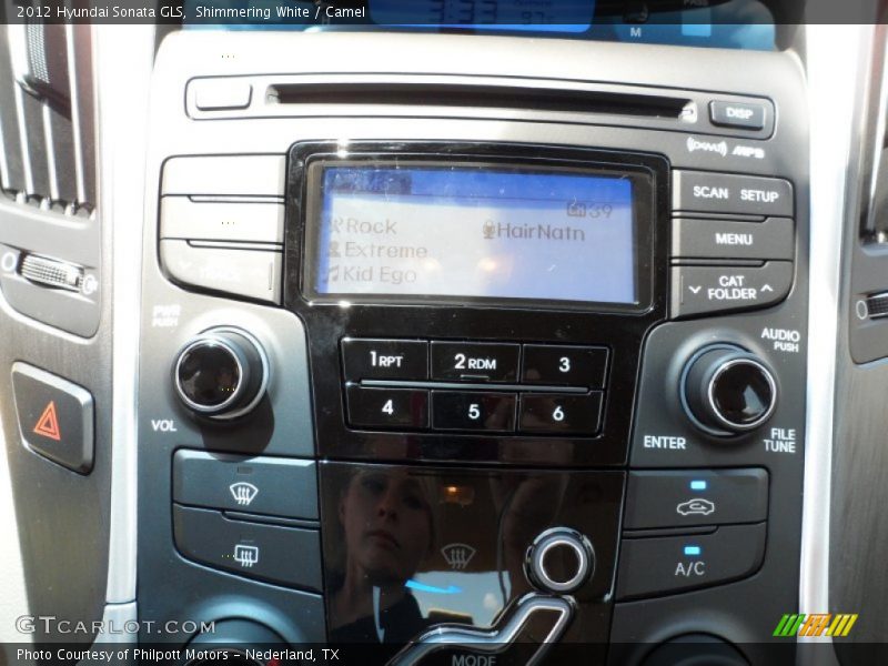 Shimmering White / Camel 2012 Hyundai Sonata GLS