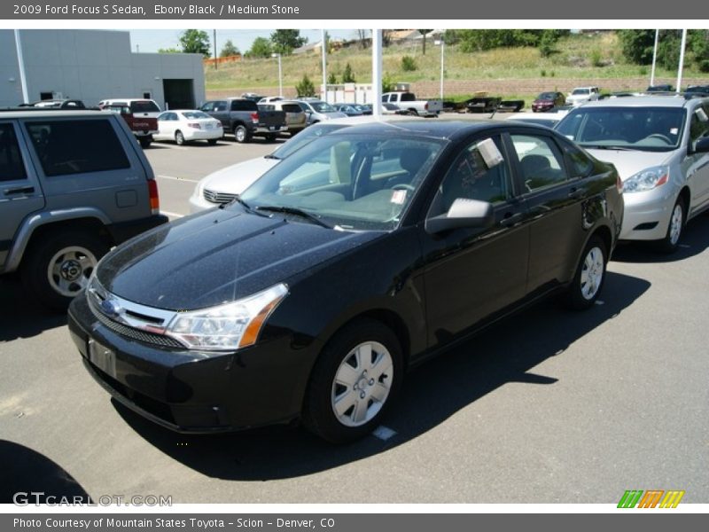 Ebony Black / Medium Stone 2009 Ford Focus S Sedan