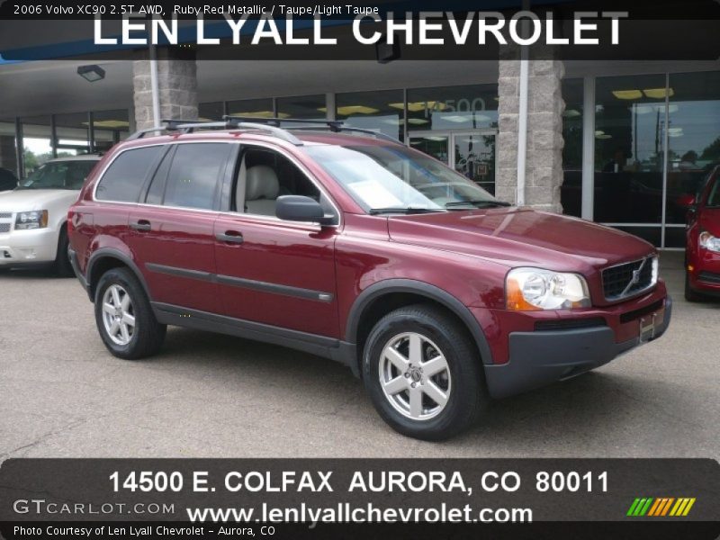 Ruby Red Metallic / Taupe/Light Taupe 2006 Volvo XC90 2.5T AWD