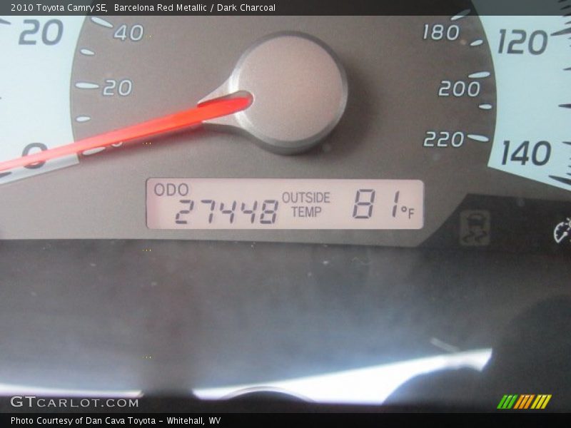 Barcelona Red Metallic / Dark Charcoal 2010 Toyota Camry SE