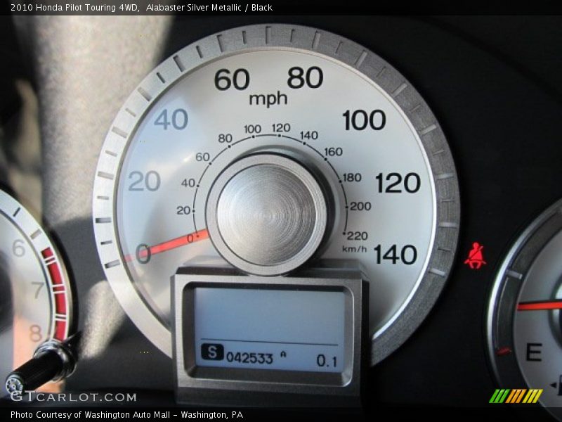 Alabaster Silver Metallic / Black 2010 Honda Pilot Touring 4WD