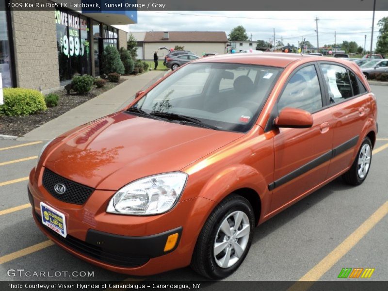 Sunset Orange / Gray 2009 Kia Rio Rio5 LX Hatchback