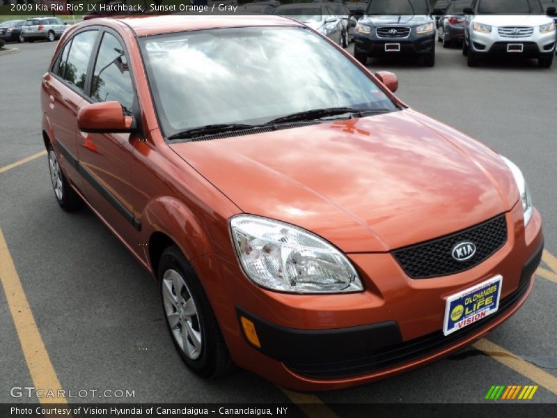 Sunset Orange / Gray 2009 Kia Rio Rio5 LX Hatchback
