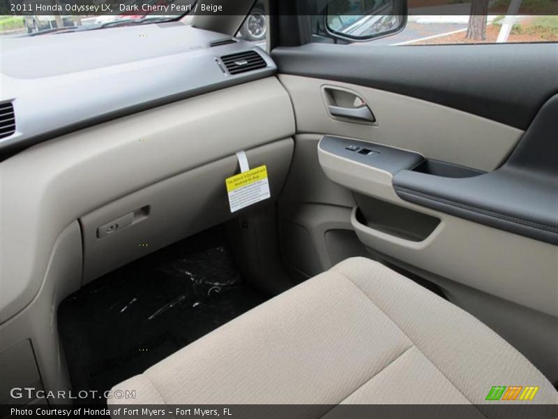 Dark Cherry Pearl / Beige 2011 Honda Odyssey LX