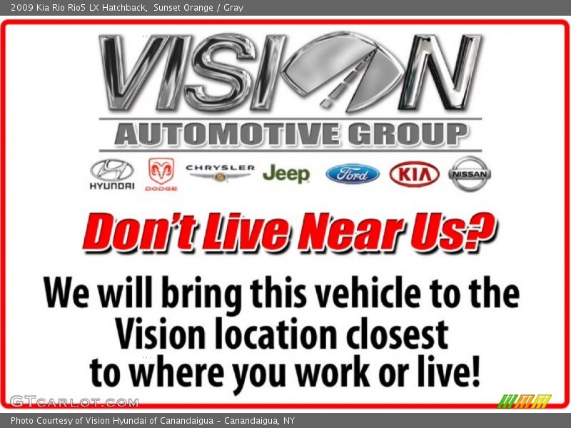 Sunset Orange / Gray 2009 Kia Rio Rio5 LX Hatchback