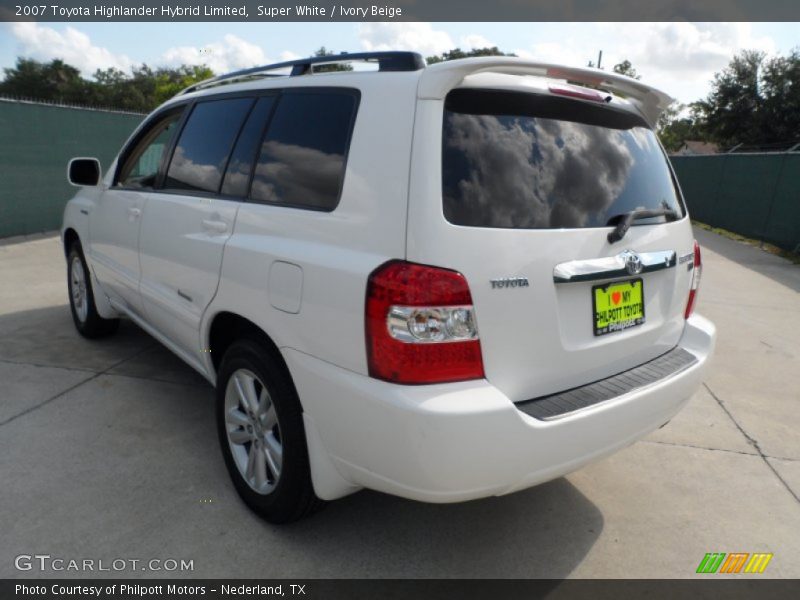 Super White / Ivory Beige 2007 Toyota Highlander Hybrid Limited