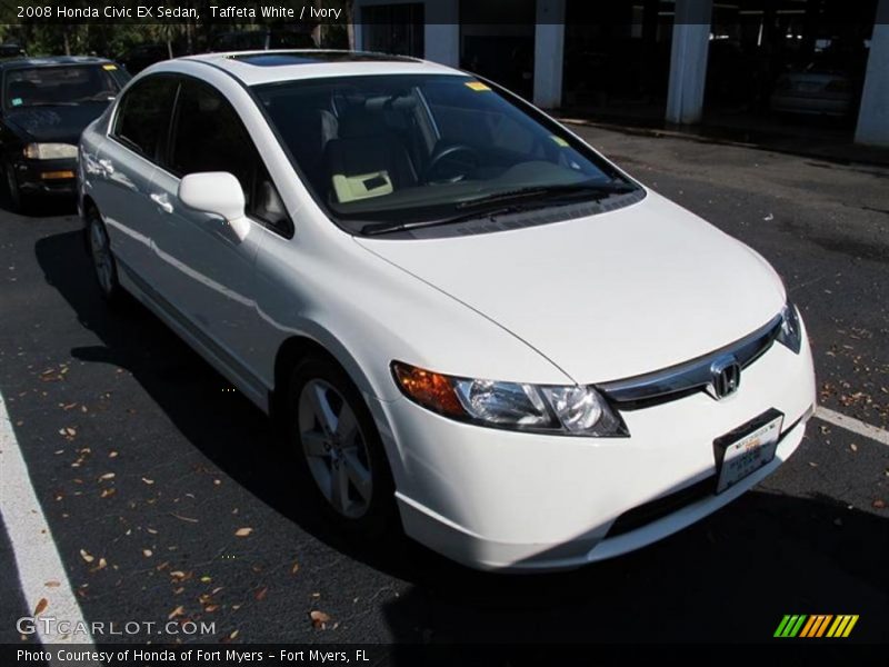 Taffeta White / Ivory 2008 Honda Civic EX Sedan