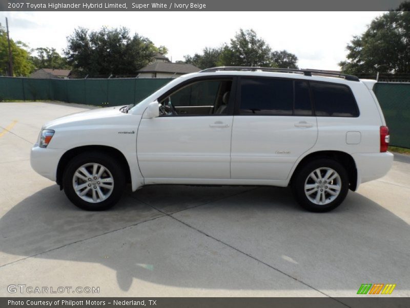 Super White / Ivory Beige 2007 Toyota Highlander Hybrid Limited