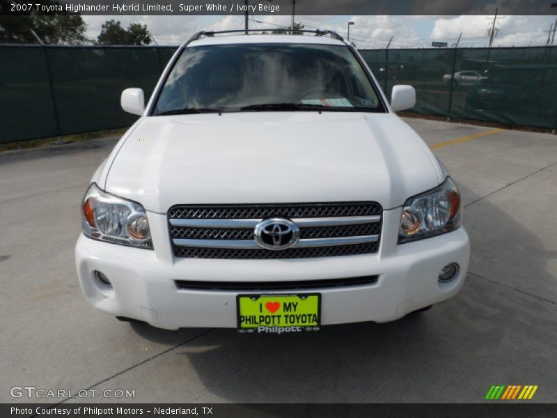 Super White / Ivory Beige 2007 Toyota Highlander Hybrid Limited