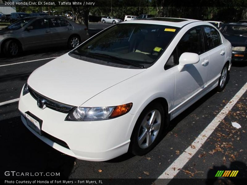 Taffeta White / Ivory 2008 Honda Civic EX Sedan