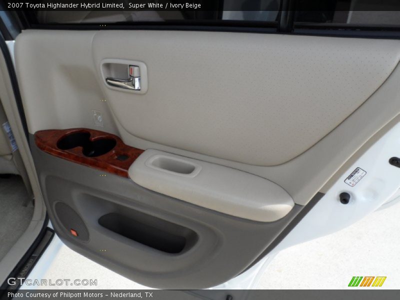Super White / Ivory Beige 2007 Toyota Highlander Hybrid Limited