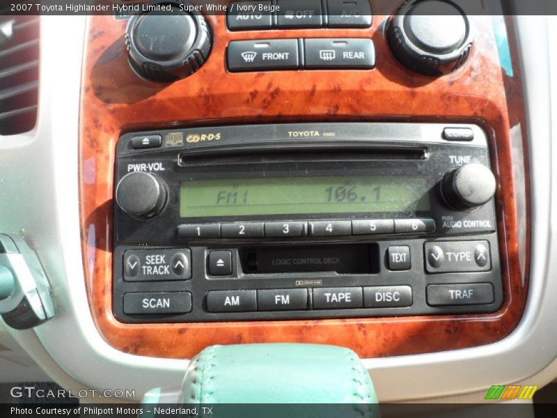 Controls of 2007 Highlander Hybrid Limited