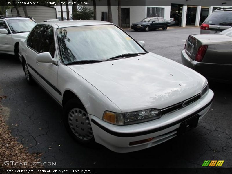 Frost White / Gray 1993 Honda Accord LX Sedan