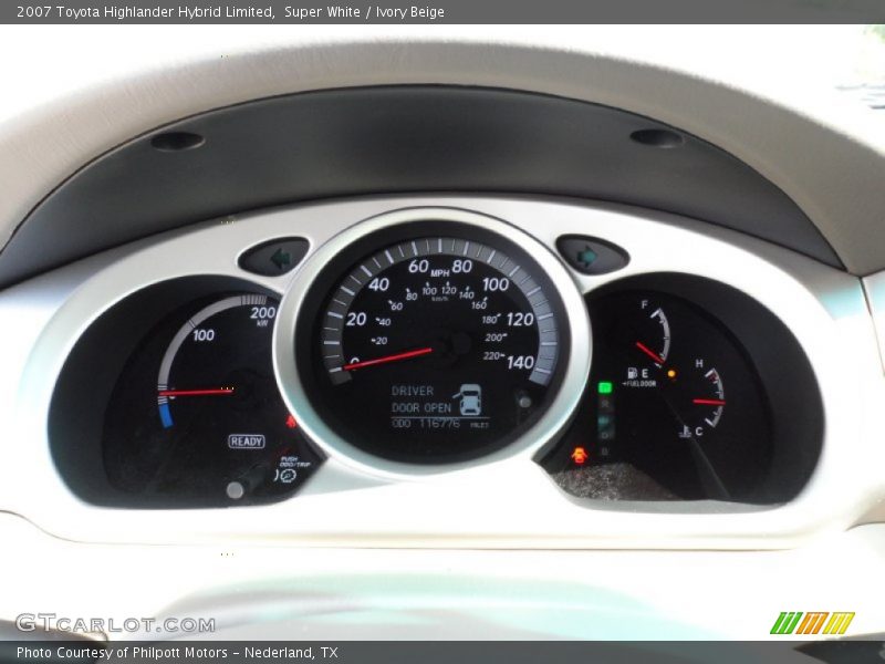  2007 Highlander Hybrid Limited Hybrid Limited Gauges