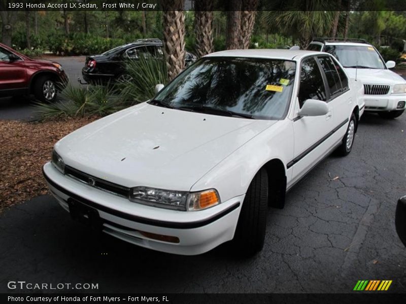 Frost White / Gray 1993 Honda Accord LX Sedan