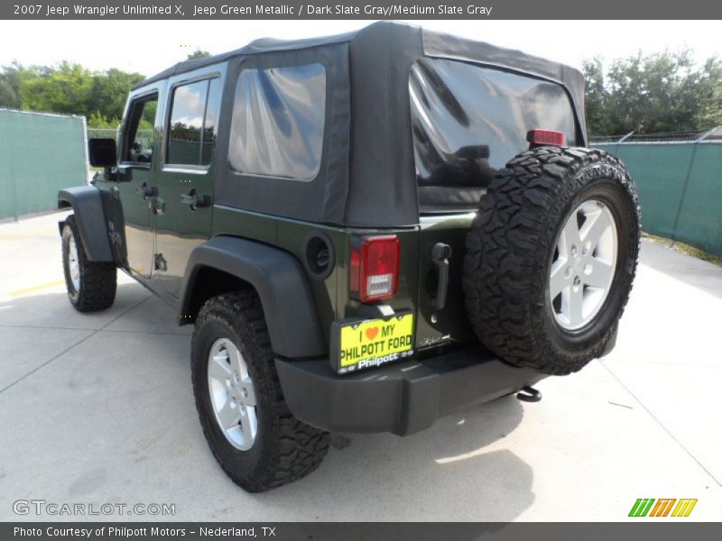 Jeep Green Metallic / Dark Slate Gray/Medium Slate Gray 2007 Jeep Wrangler Unlimited X