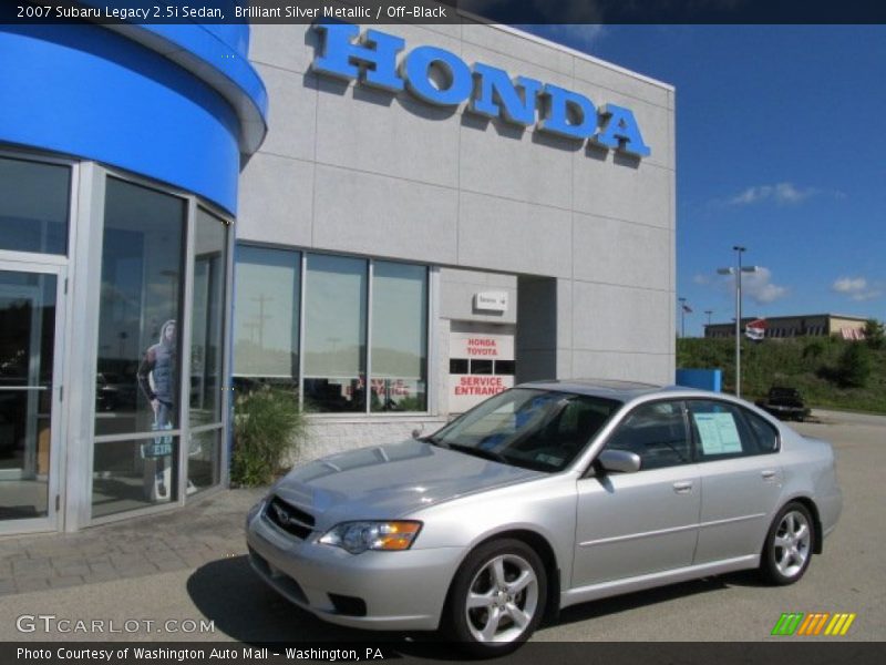 Brilliant Silver Metallic / Off-Black 2007 Subaru Legacy 2.5i Sedan